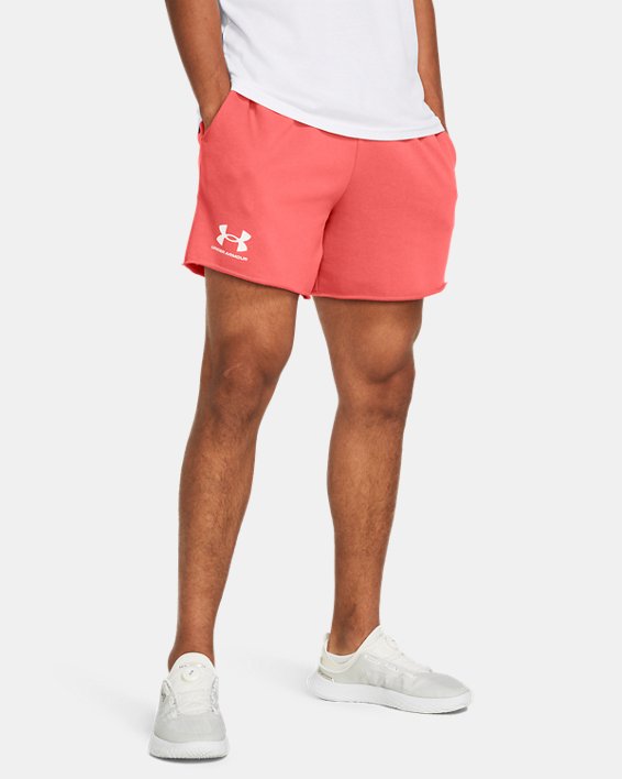UA Rival Shorts aus French Terry für Herren (15 cm), Pink, pdpMainDesktop image number 0